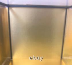 Vintage Japanese Display Glass Case Wood Frame Doll Geisha H17.2 W16.9in