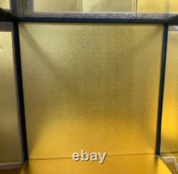 Vintage Japanese Display Glass Case Wood Frame Doll Geisha H17.8 W16.4in