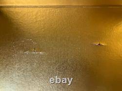 Vintage Japanese Display Glass Case Wood Frame Doll Geisha H17.8 W16.4in