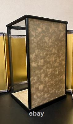 Vintage Japanese Display Glass Case Wood Frame Doll Geisha H19 W12in