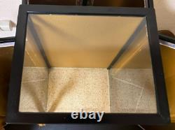 Vintage Japanese Display Glass Case Wood Frame Doll Geisha H19 W12in