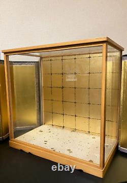 Vintage Japanese Display Glass Case Wood Frame Doll Geisha H19 W19.6 in