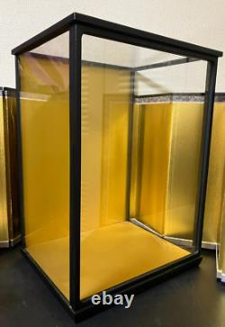 Vintage Japanese Display Glass Case Wood Frame Doll Geisha H20.8 W15in