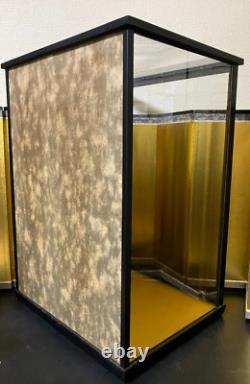 Vintage Japanese Display Glass Case Wood Frame Doll Geisha H20.8 W15in