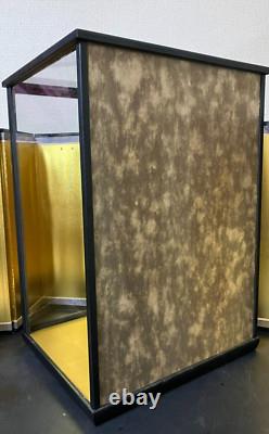 Vintage Japanese Display Glass Case Wood Frame Doll Geisha H20.8 W15in