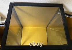 Vintage Japanese Display Glass Case Wood Frame Doll Geisha H20.8 W15in