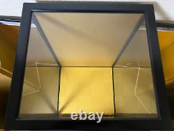 Vintage Japanese Display Glass Case Wood Frame Doll Geisha H20.9 W12.6in