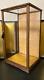Vintage Japanese Display Glass Case Wood Frame Doll Geisha H21.2 W12.5in