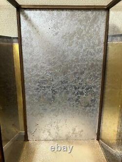 Vintage Japanese Display Glass Case Wood Frame Doll Geisha H21.2 W12.5in