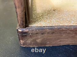 Vintage Japanese Display Glass Case Wood Frame Doll Geisha H21.2 W12.5in