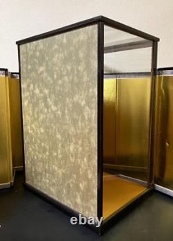 Vintage Japanese Display Glass Case Wood Frame Doll Geisha H21.2 W15.1in