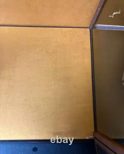 Vintage Japanese Display Glass Case Wood Frame Doll Geisha H21.2 W15.1in