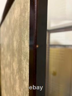 Vintage Japanese Display Glass Case Wood Frame Doll Geisha H21.2 W15.1in