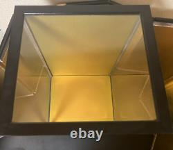 Vintage Japanese Display Glass Case Wood Frame Doll Geisha H21.4 W12.7 in