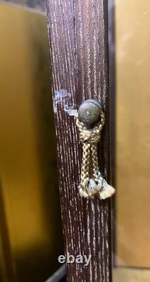 Vintage Japanese Display Glass Case Wood Frame Doll Geisha H21.4 W12.9in