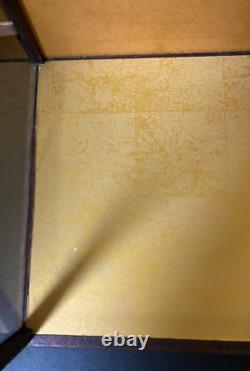 Vintage Japanese Display Glass Case Wood Frame Doll Geisha H21.4 W12.9in