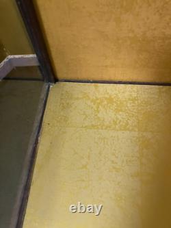 Vintage Japanese Display Glass Case Wood Frame Doll Geisha H21.4 W12.9in