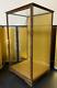Vintage Japanese Display Glass Case Wood Frame Doll Geisha H21.6 W12.6in