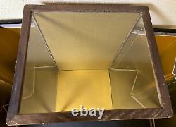 Vintage Japanese Display Glass Case Wood Frame Doll Geisha H21.6 W12.6in