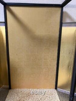 Vintage Japanese Display Glass Case Wood Frame Doll Geisha H21 W12.7in