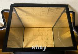 Vintage Japanese Display Glass Case Wood Frame Doll Geisha H21 W16.5in