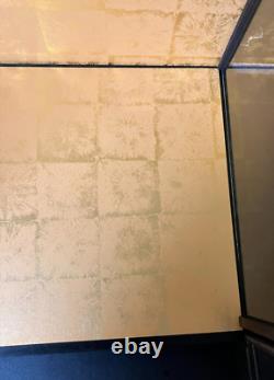 Vintage Japanese Display Glass Case Wood Frame Doll Geisha H21 W16.5in