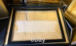 Vintage Japanese Display Glass Case Wood Frame Doll Geisha H21 W16.5in