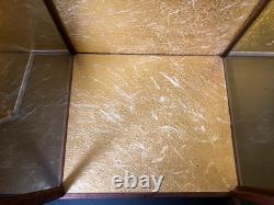 Vintage Japanese Display Glass Case Wood Frame Doll Geisha H23.3 W14.4in