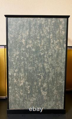 Vintage Japanese Display Glass Case Wood Frame Doll Geisha H24.2 W15.3in