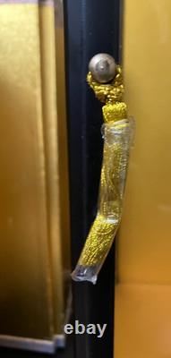 Vintage Japanese Display Glass Case Wood Frame Doll Geisha H24.2 W15.3in