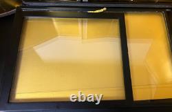 Vintage Japanese Display Glass Case Wood Frame Doll Geisha H24.2 W15.3in