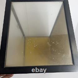 Vintage Japanese Display Glass Case Wood Frame With Geisha Doll