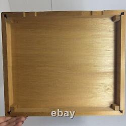 Vintage Japanese Display Glass Case Wood Frame With Geisha Doll