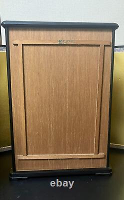 Vintage Japanese Doll Display Glass Case Geisha Wood Frame H19 W13.3 in