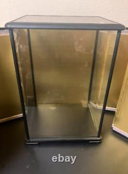 Vintage Japanese Doll Display Glass Case Geisha Wood Frame H19 W13.3 in