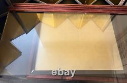 Vintage Japanese Doll Display Glass Case Kimono Geisha Maiko Wood Frame