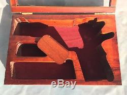 Vintage Kimber Pistol Wood Display Case Box with Front Glass Facing