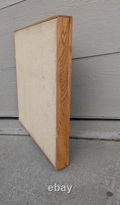 Vintage Large Oak Wood Glass Front Shadow Box Display Case Showcase Cabinet F63