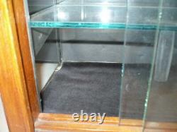 Vintage MID Century Modern Chrome Glass Wood Counter Top Retail Display Case