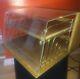 Vintage Mid-cent Store Mercantile Countertop Display Case Wood Brass Art Deco