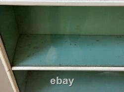 Vintage Nancy Ann Wood Doll Display Cabinet Case Original