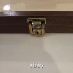 Vintage Oak Wood Display Case Shadow Box Pins Medals Trinket /Keys 18x24x2