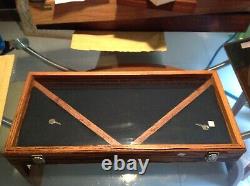 Vintage Oak Wood and Glass Display Case