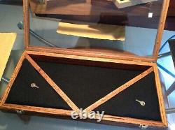 Vintage Oak Wood and Glass Display Case