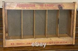 Vintage Original Remington Hi-Speed 22's 22 Wood and Glass Ammo Display Case