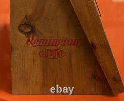 Vintage Original Remington Hi-Speed 22's 22 Wood and Glass Ammo Display Case