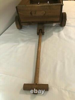 Vintage PEPSI COLA Case Wood Wagon Pull Toy Cart Display Or Toy with 1905 Logo