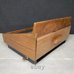 Vintage Parker 75 Sterling Silver Pen Wood/Glass Store Display Case withKey Rare
