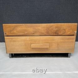 Vintage Parker 75 Sterling Silver Pen Wood/Glass Store Display Case withKey Rare