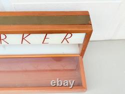 Vintage Parker Pen Wood & Glass No. 318 Display Case By Ressinger, Ferrill & Co